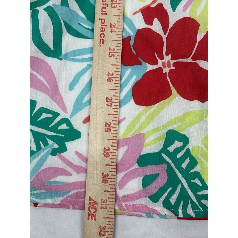 Crewcuts by J.Crew Girls Island Floral Trapeze Dress Tropical Hibiscus Sz 10